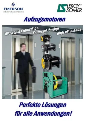 Bild: Aufzugsmotoren: Perfekte Lösungen für alle Anwendungen von LEROY SOMER