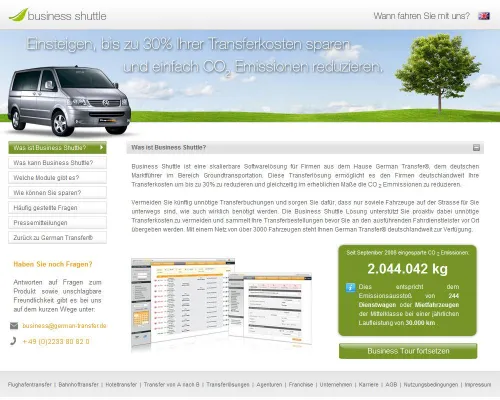 Bild: Das SAP-Travel Management spart jährlich mehr als 20% mit der Business Shuttle Lösung von German Tranfer ein