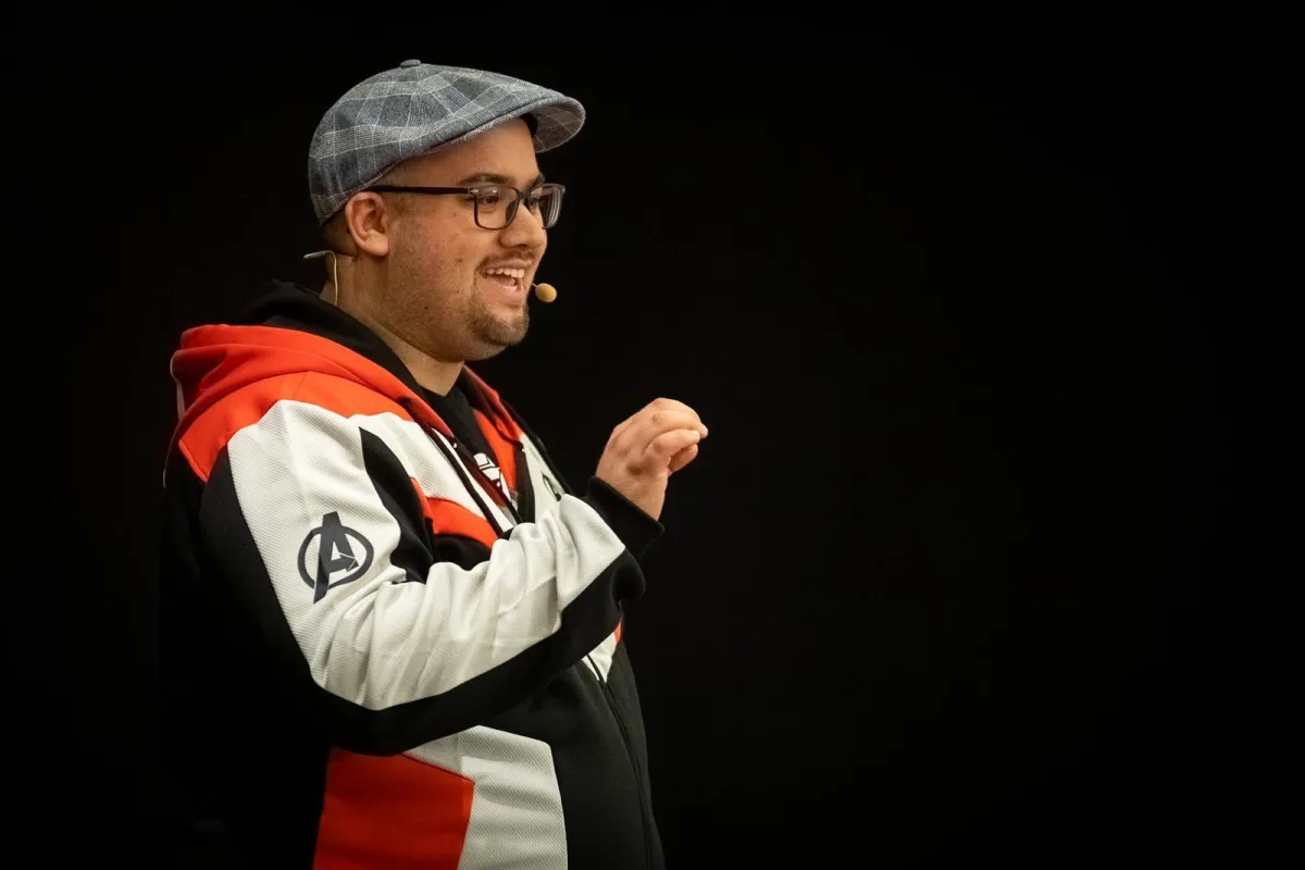 Randy Morales beim Weltrekord Speaker Slam von Herman Scherer.