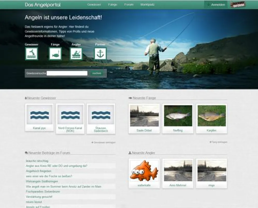 das-angelportal.de mit neuem Layout