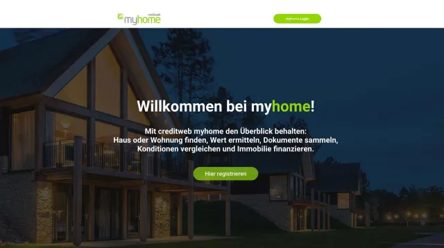 Bild: Self-Service-Plattform creditweb myhome revolutioniert den digitalen Prozess der Baufinanzierung