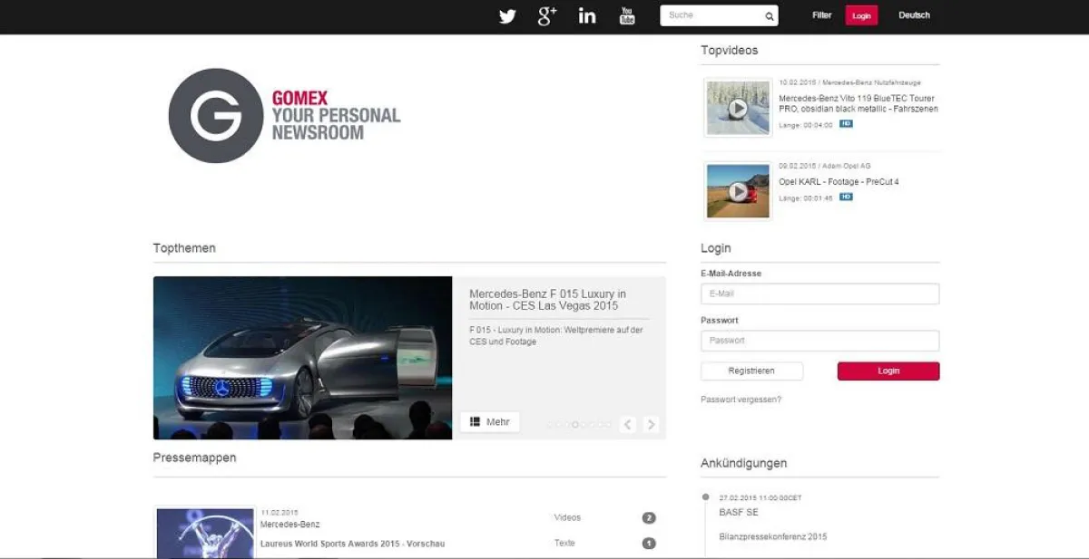 Die neue Seite vom GOMEX Newsroom