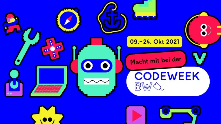 Die Code Week Baden-Württemberg 2021 sucht Mitmacherinnen und Mitmacher! Bild: Die Code Week Baden-Württemberg 2021 sucht Mitmacherinnen und Mitmacher!