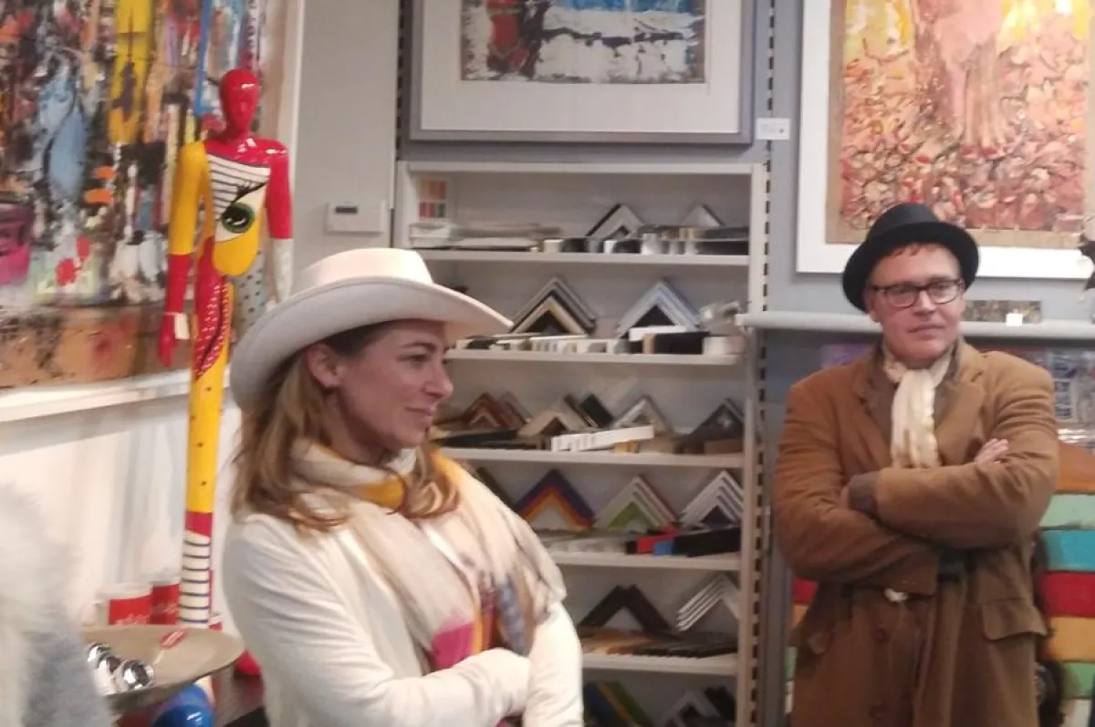 Sascha Wussow bei der Vernissage in Bocholt zu seiner Ausstellung 