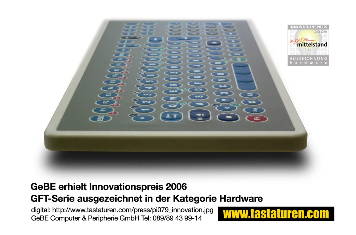 GeBE erhielt Innovationspreis 2006 für die Entwicklung der GFT-Serie