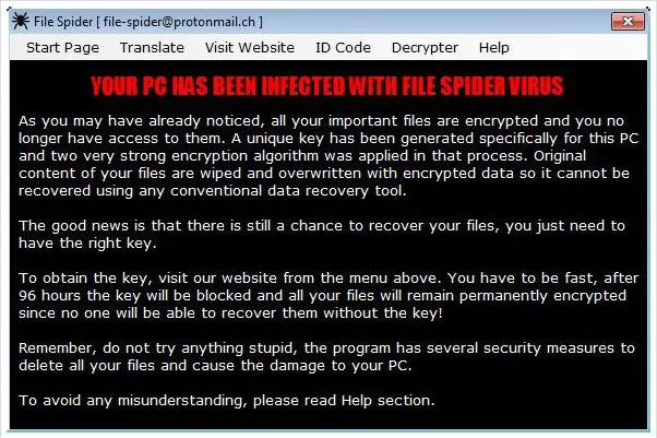 Spider PC Dateien Virus - Ransomware erpresst Europa Bild: Spider PC Dateien Virus - Ransomware erpresst Europa
