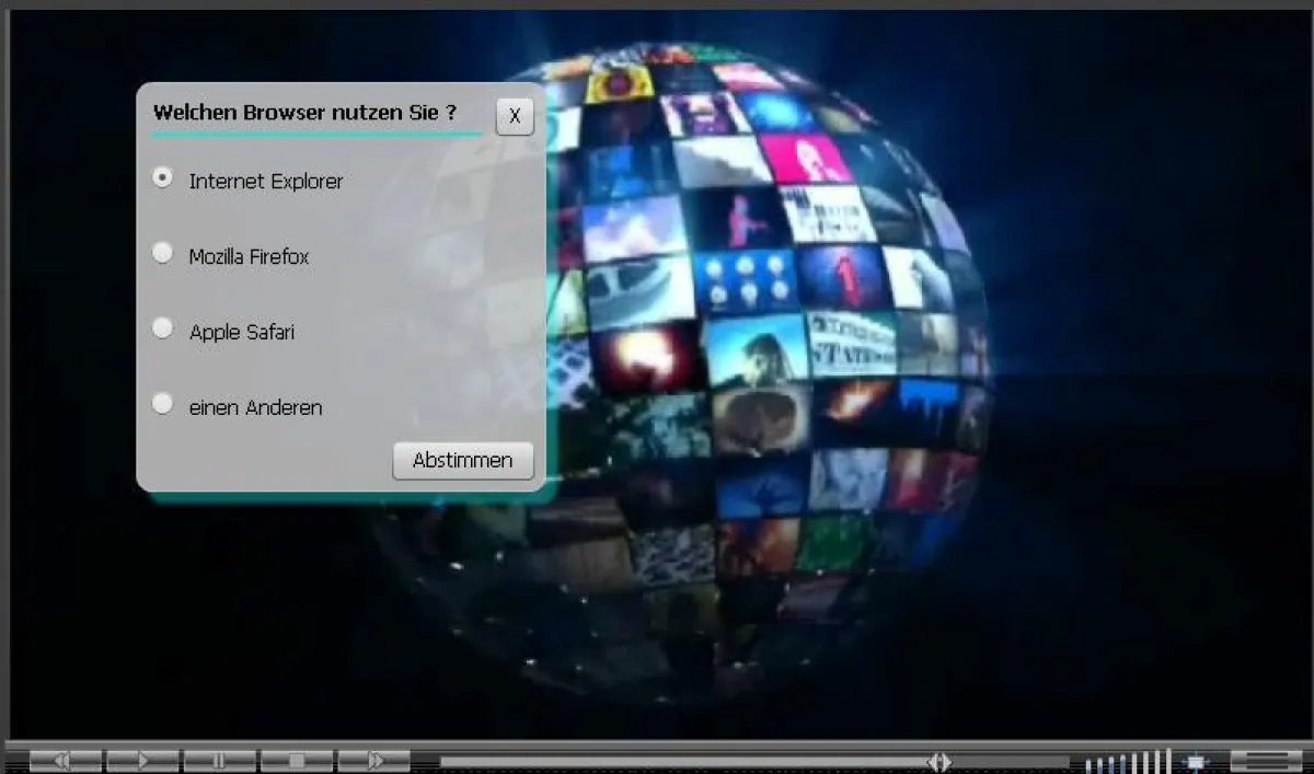 Web flash player VISh4 mit integriertem Voting