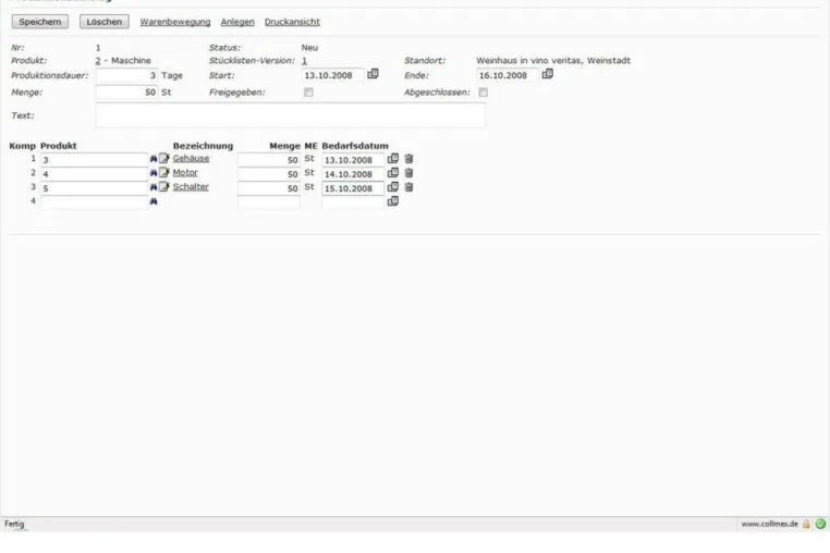 Collmex - OnDemand-ERP für fertigende Unternehmen Bild: Collmex - OnDemand-ERP für fertigende Unternehmen