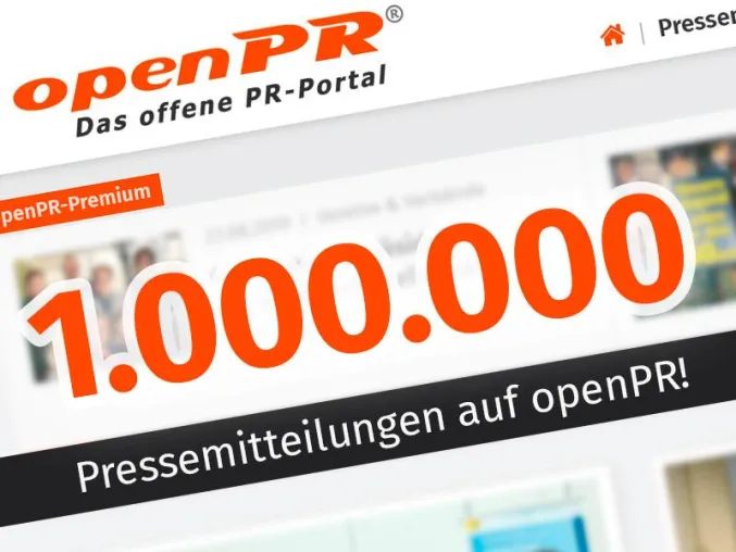 Bild: Millionste Pressemitteilung auf openPR veröffentlicht