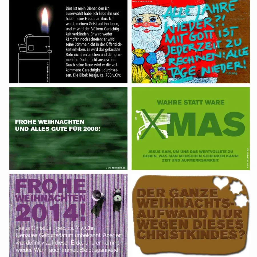 Sechs alternative Weihnachts-e-cards: schnörkellos aber mit Tiefgang Weihnachtspost versenden.