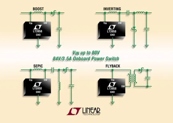 Bild: Linear Technology: 80V-DC/DC-Wandler liefert positive oder negative geregelte Spannungen