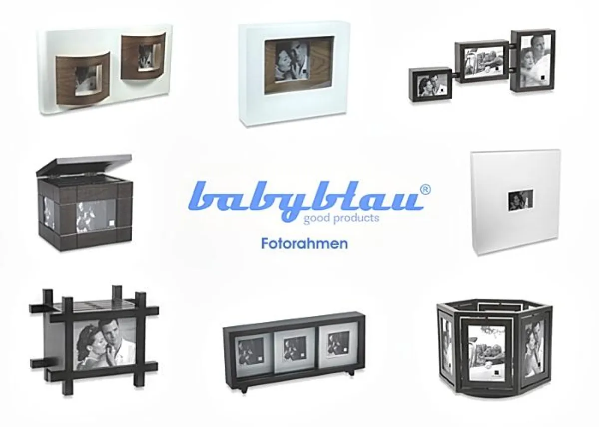 Design Fotorahmen & Fotoboxen bei babyblau