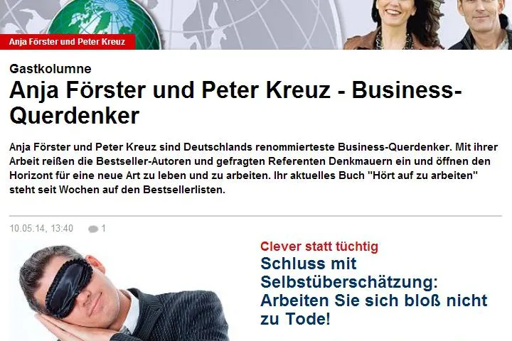 Bild: Förster & Kreuz verordnen Führungskräften ein Nickerchen