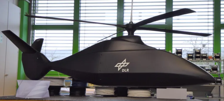 Bild: Multec druckt Hubschrauber-Windkanalmodell für das Deutsche Zentrum für Luft- und Raumfahrt (DLR)