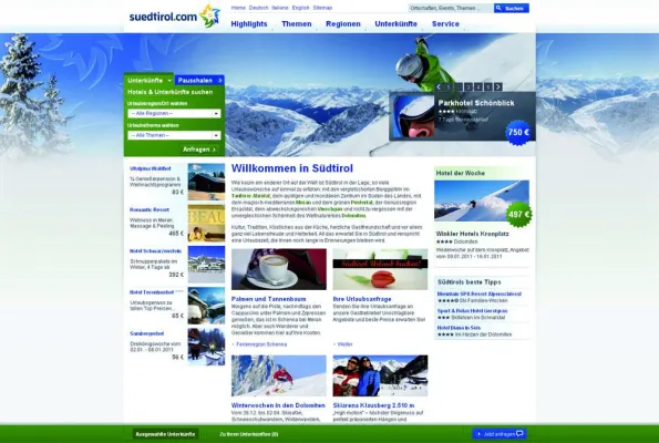 Bild: Das neue suedtirol.com ist online