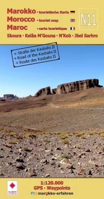 Bild: Marokko Reiseführer Landkarte: N11: Skoura • Kelâa M’Gouna • N’Kob • Jbel Sarhro + Straße der Kasbahs II