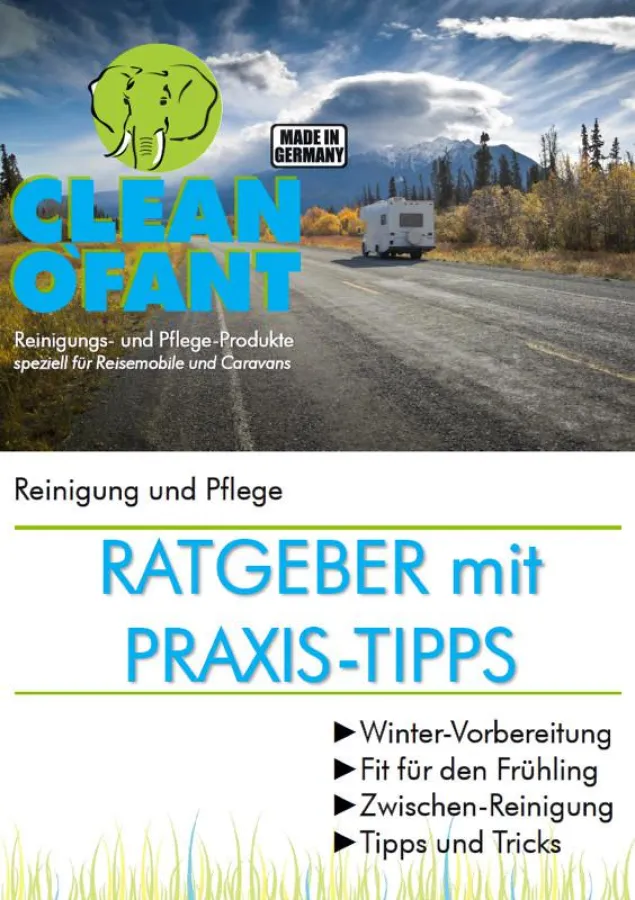 CLEANOFANT RATGEBER mit PRAXIS-TIPPS: Reinigung und Pflege von Wohnwagen und Wohnmobilen
