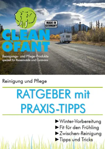 Bild: CLEANOFANT RATGEBER mit PRAXIS-TIPPS: Reinigung und Pflege von Wohnwagen und Wohnmobilen