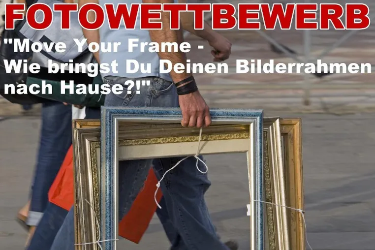 Fotowettbewerb bei AllesRahmen.de: „Move Your Frame – Wie bringst Du Deinen Bilderrahmen nach Hause“ Bild: Fotowettbewerb bei AllesRahmen.de: „Move Your Frame – Wie bringst Du Deinen Bilderrahmen nach Hause“