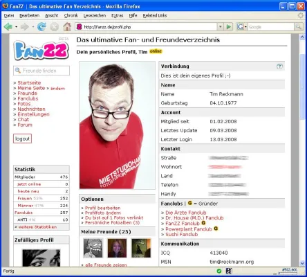 FanZZ.de - Das Fan- und Freundenetzwerk ist mehr als eine weitere StudiVZ Kopie Bild: FanZZ.de - Das Fan- und Freundenetzwerk ist mehr als eine weitere StudiVZ Kopie