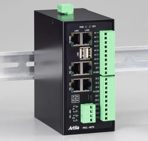 Bild: Schlanker Linux-PC für die Hutschiene