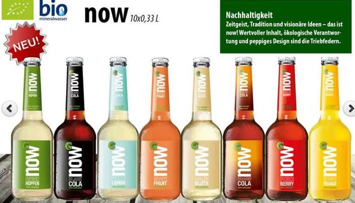 Bild: now neu! now Genießerlimonade mit Premium-Lieferservice neu beim Berliner Getränkelieferservice A&O Getränke