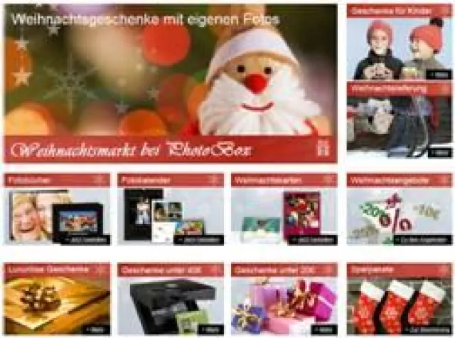 Bild: Weihnachtsmarkt im Internet: PhotoBox macht Schenken einfach