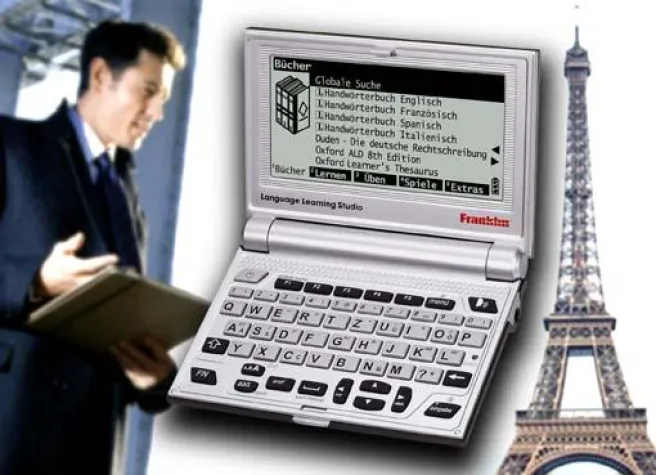 Bild: Neuer Mini-Sprachcomputer "Language Learning Studio" von Franklin bietet Maxi-Technik und Mega-Wissen