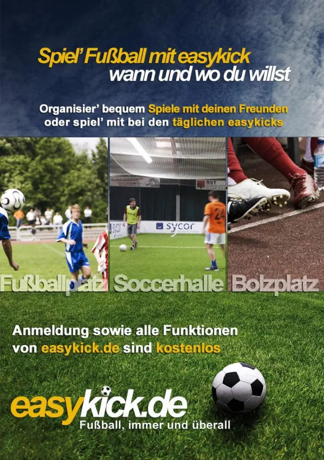 easykick.de fördert Fußball immer und überall
