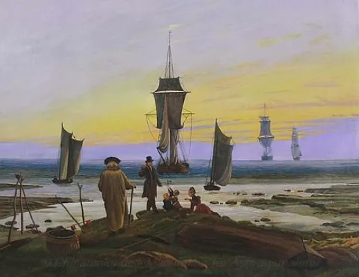 Bild: Ölgemälde „Die Lebensstufen“ von Caspar David Friedrich als handgemalte Reproduktion