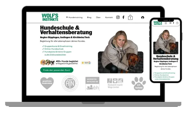 Bild: Hundeschule Wolf’s Instinkte in 2026: Webseiten-Relaunch und Erweiterung des Kursangebots