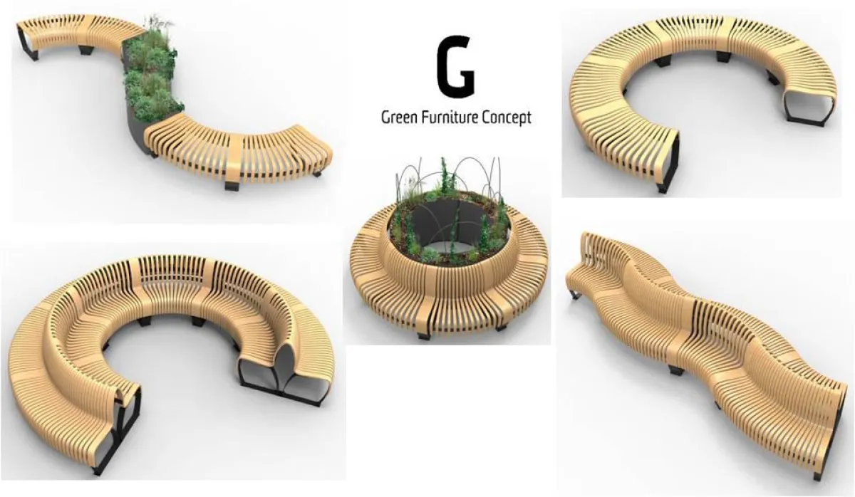 GREEN Furniture - NOVA C Modulares Sitzbanksystem aus Holz