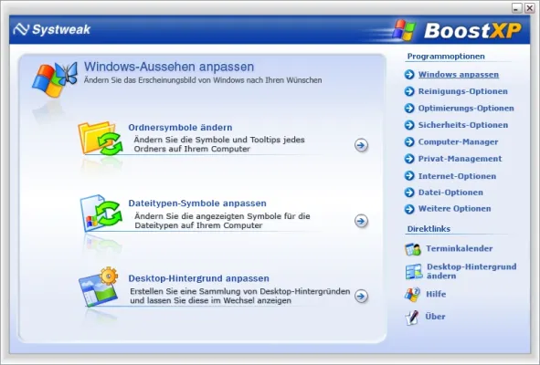 Bild: BoostXP 2.0: Perfekter Tuning-Werkzeugkoffer für Windows XP