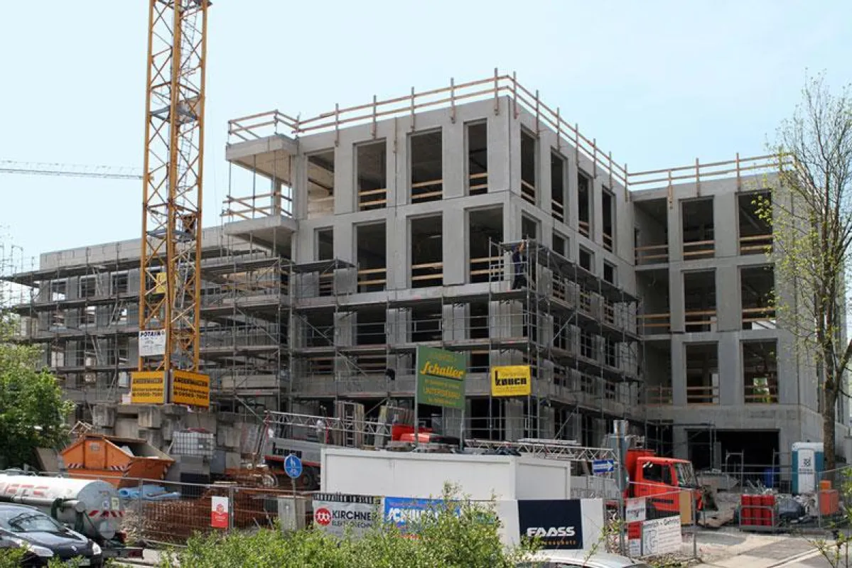 Rohbau-Ansicht der zukünftigen Inkasso-Schaltzentrale.