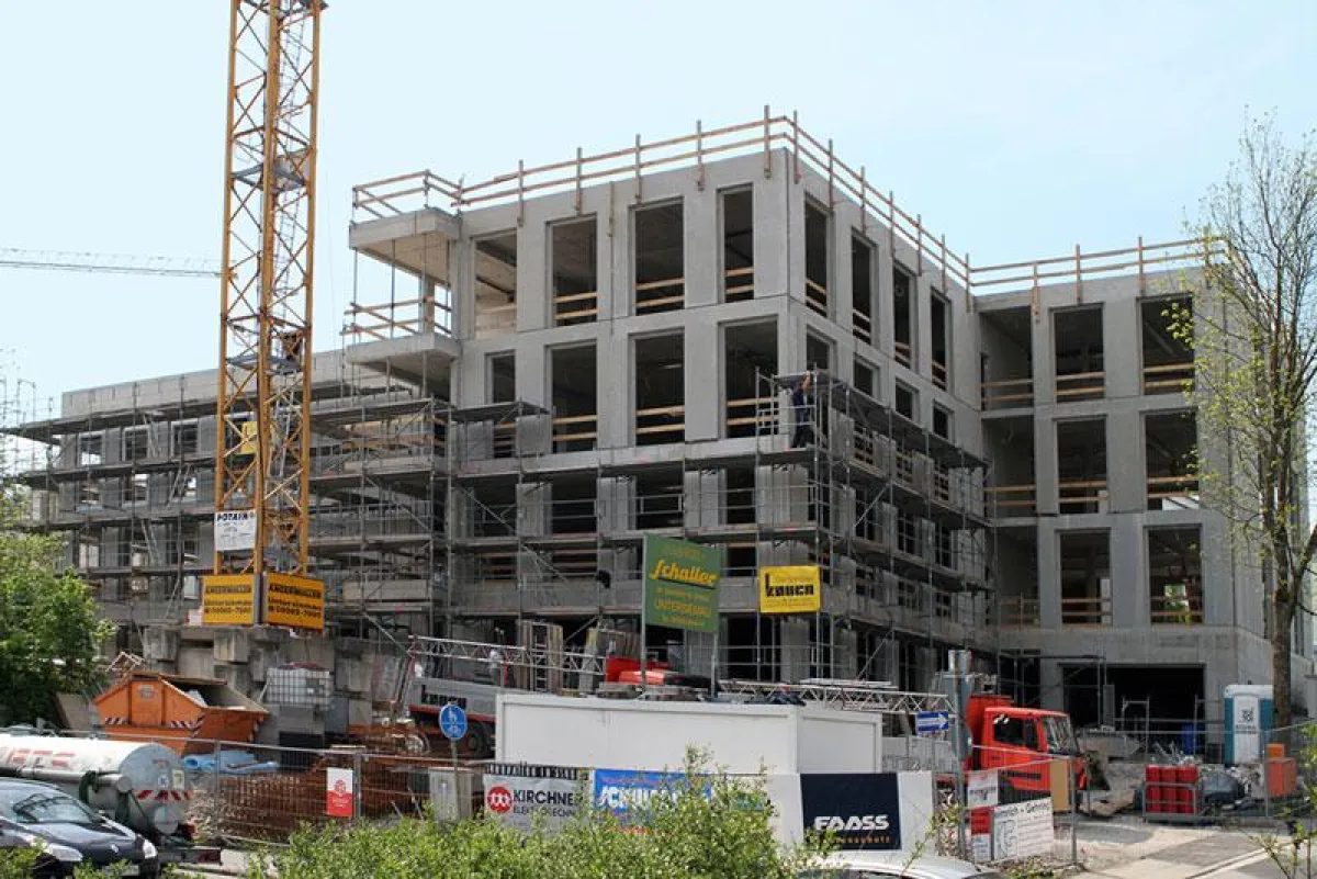 Rohbau-Ansicht der zukünftigen Inkasso-Schaltzentrale.