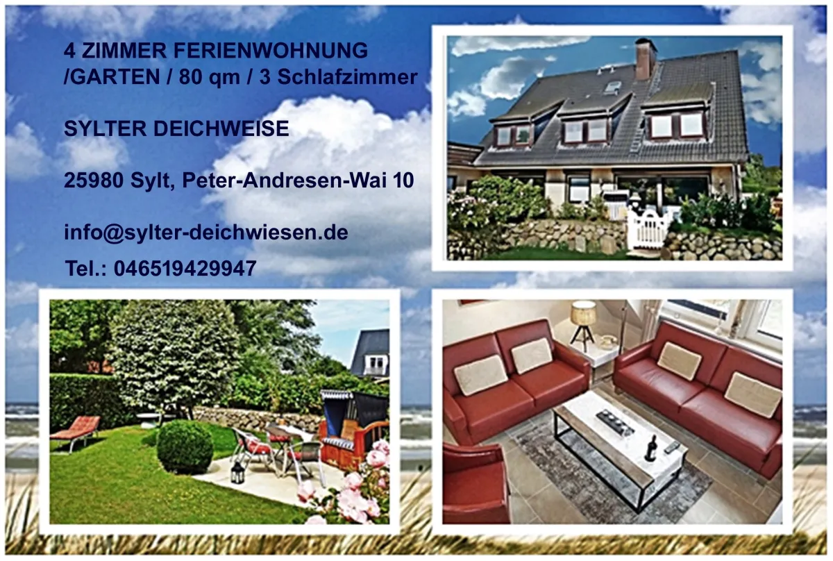 Ferienwohung auf Sylt Sylter Deichwiesen www.sylter-deichwiesen.de