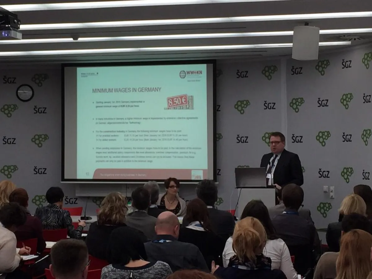 WW+KN-Geschäftsführer Matthias Winkler referierte bei der AHK Slowenien zu steuerlichen Pflichten