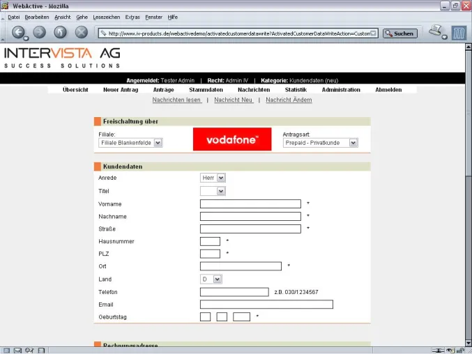 Bild: INTERVISTA stellt IV::WEBACTIVE ASP vor