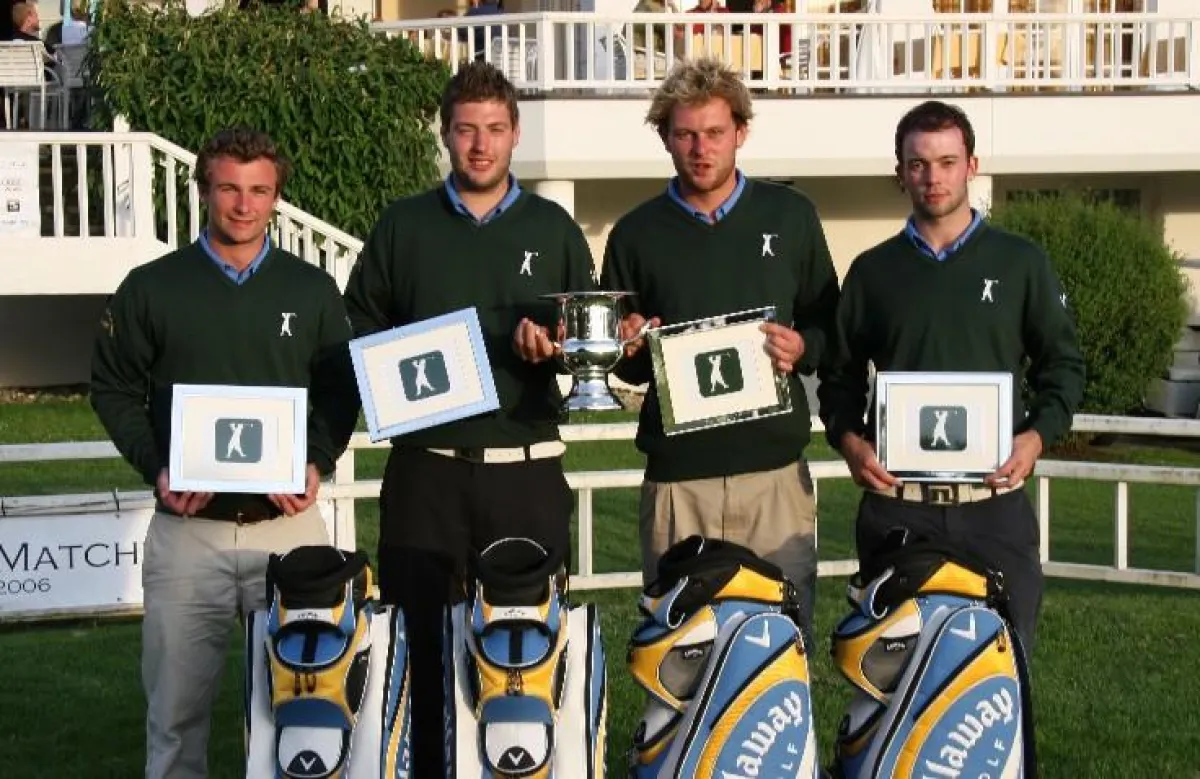 Die Turniersieger: Barry Crosswood (Hcp. 0,2), Mark Davies (Hcp. +0,9), Alexander MacGregor (Hcp. +1,1) und Sam Foster (Hcp. +0,5)