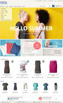 Bild: CECIL Onlineshop ist TOP SHOP 2014