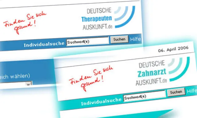 Bild: Finden Sie sich gesund. Patientenorientierte Individualsuche auf den Portalen Deutsche Therapeutenauskunft und Deutsche Zahnarztauskunft