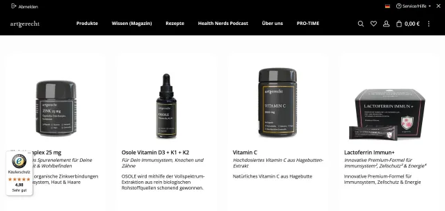 Bild: Artgerecht Rabattcode 10% " PREISNAVI "