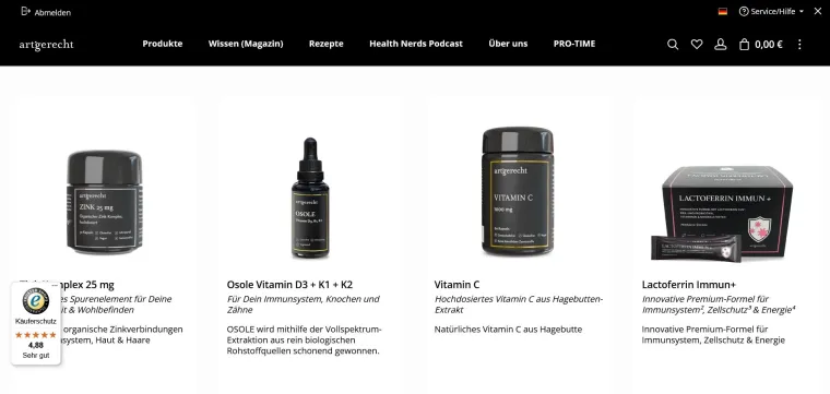 Bild: Artgerecht Rabattcode 10% " PREISNAVI "