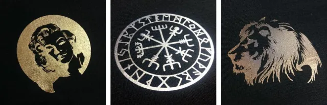 Textildruck mit 24 Karat Gold, Silber oder Platin Bild: Textildruck mit 24 Karat Gold, Silber oder Platin