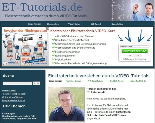Bild: Elektrotechnik verstehen durch kostenlose VIDEO-Tutorials