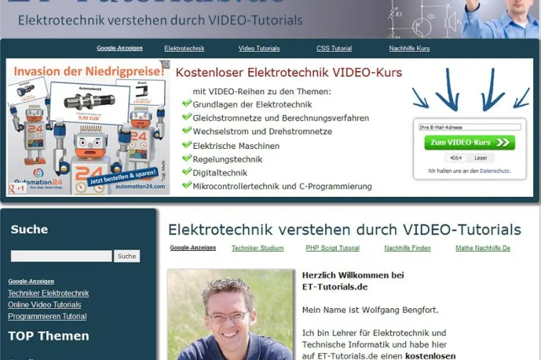 Bild: Elektrotechnik verstehen durch kostenlose VIDEO-Tutorials