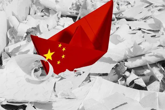 Bild: Was macht unser Altpapier in China?
