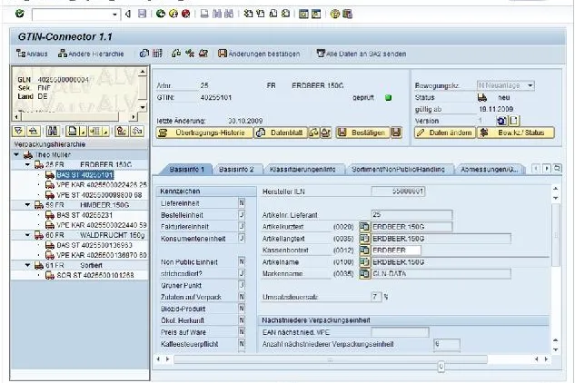 Bild: Artikeldaten aus SAP-Systemen an den lokalen und globalen Stammdatenpool senden