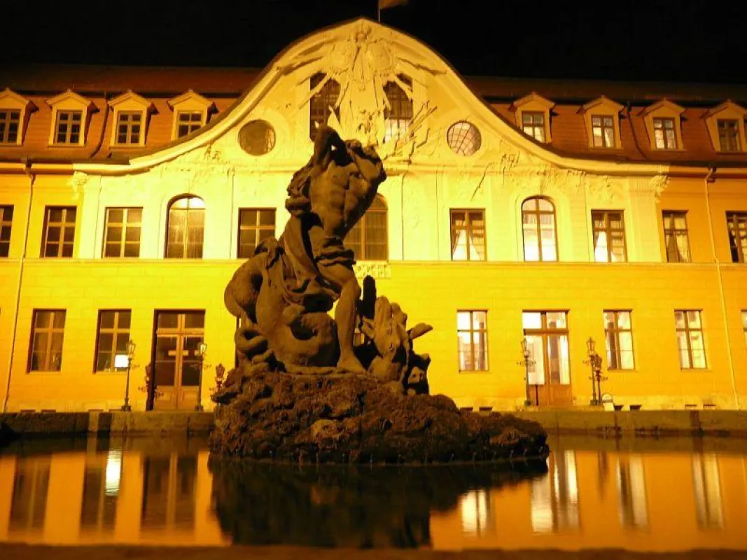 Das Schlossrestaurant Sondershausen bei Nacht