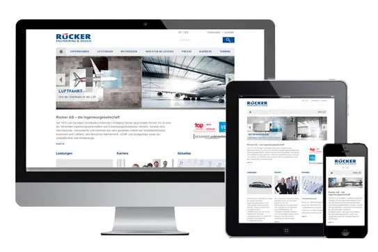 Bild: 2hm Business Services entwickelt Responsive-Design-Website für die Rücker AG